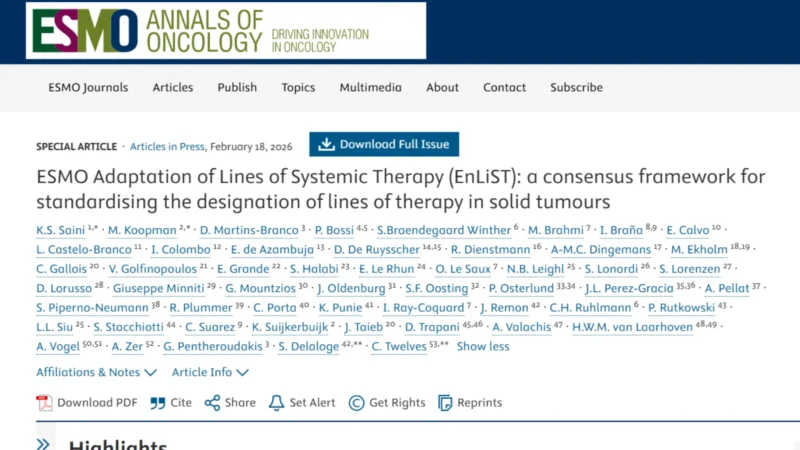 Kamal S. Saini: 3 Novel Concepts to Assign Lines of Therapy in Solid Tumors in a Uniform Manner