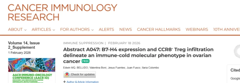 Edwin Mateo Quispe Bellido: B7-H4 and CCR8⁺ Tregs in the Tumor Microenvironment 2 Edwin Mateo Quispe Bellido: B7-H4 and CCR8⁺ Tregs in the Tumor Microenvironment