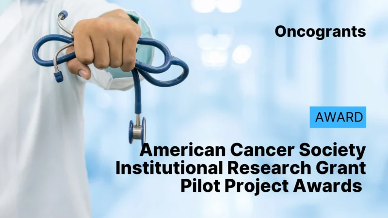 American Cancer Society Institutional Research Grant Pilot Project Awards (UVM Cancer Center + MaineHealth Cancer Care Network)