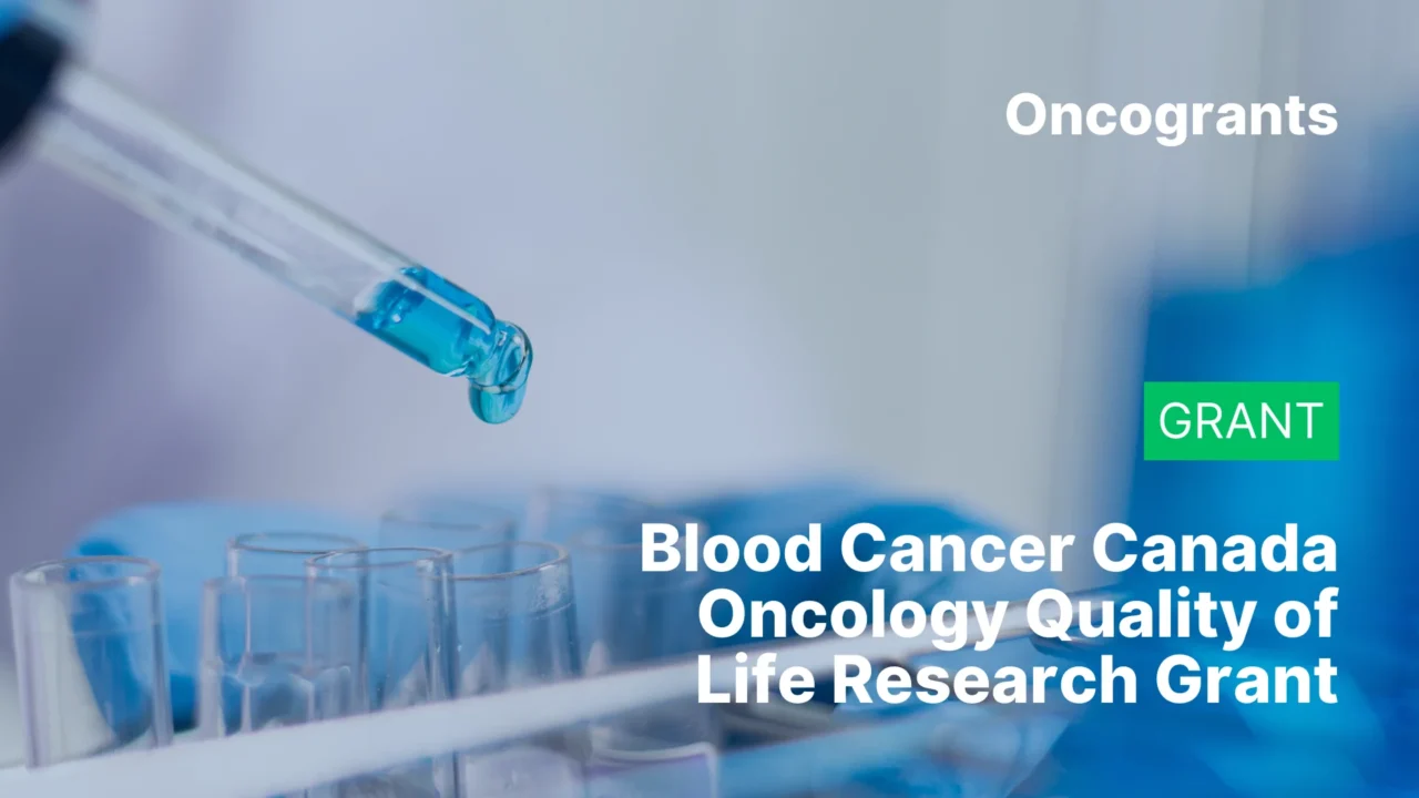 Blood Cancer Canada Oncology Quality of Life Research Grant 2026