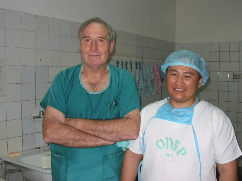 Jigjidsuren Chinburen with Professor Michel Gillet