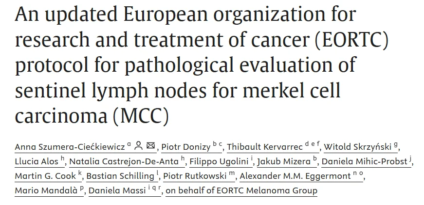 Mario Mandalà: Updated EORTC Protocol for Pathologic Evaluation of Sentinel Lymph Nodes in MCC