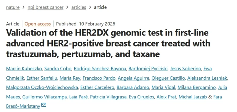 Paolo Tarantino: New Article on HER2DX Genomic Test in HER2-Positive Metastatic Breast Cancer