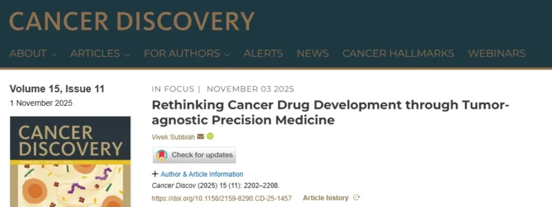 Vivek Subbiah: Shared Vision for Accelerating Tissue-Agnostic Drug Development at Miami Precision Oncology Symposium