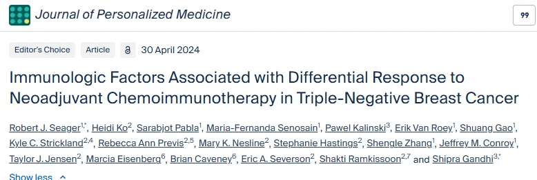 Heidi Ko: Our TNBC Chemoimmunotherapy Paper Selected Among 100 Editor’s Choice Articles