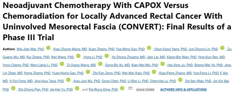 Nina Niu Sanford: Remarkable DFS/OS Outcomes in the CONVERT Trial