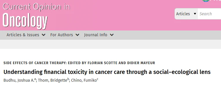 Fumiko Ladd Chino: Financial Toxicity Interventions: From Patient to Policy