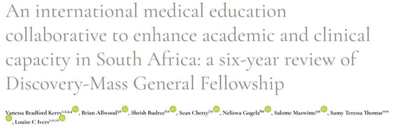 Vanessa Kerry: Expanding Clinical and Academic Capacity Through Global Medical Education 2 Vanessa Kerry: Expanding Clinical and Academic Capacity Through Global Medical Education