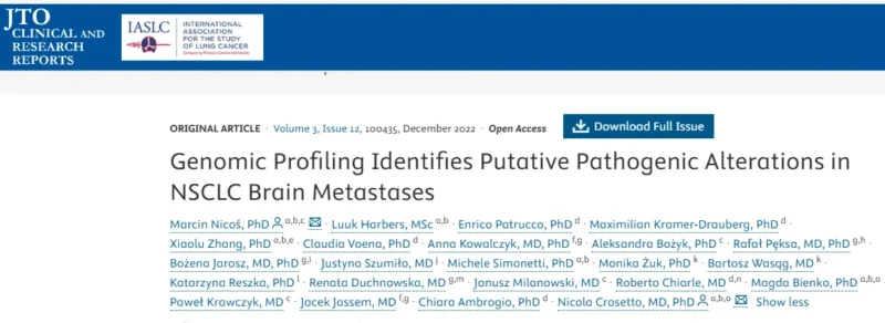 Marcin Nicoś: Brain Metastases Mutational Patterns Across Lung Cancer Subtypes