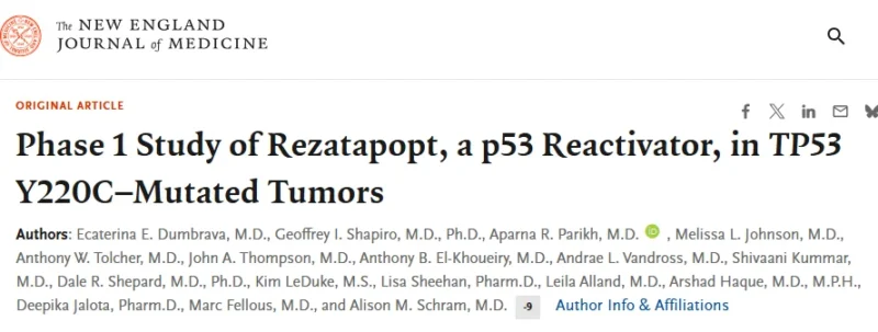 Xin Lu on Targeting Mutant p53 in Solid Tumors with Rezatapopt - NEJM Group