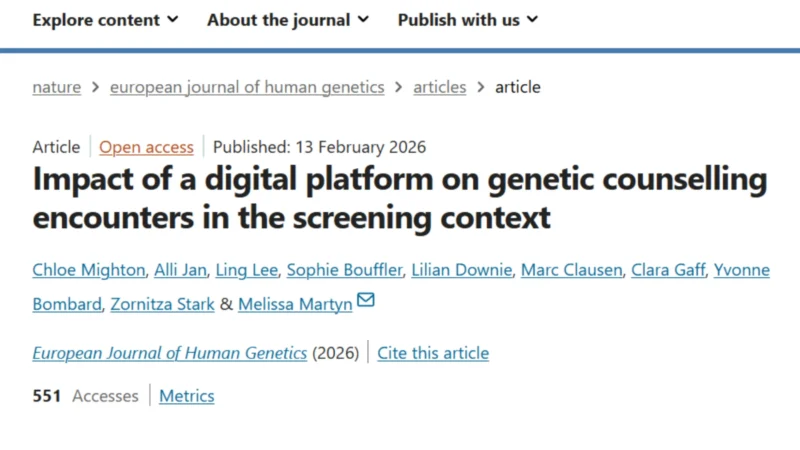 Yvonne Bombard: Will the Genetics Adviser Digital Platform Enable Effective and Efficient Counselling at Scale?