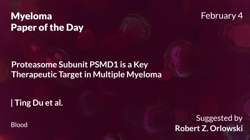 Myeloma Paper of the Day, February 4th, Suggested by Robert Orlowski
