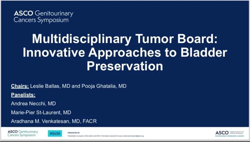 Aradhana M Venkatesan: Spotlight on VI-RADS MRI at ASCO GU26 Bladder Cancer Panel 2 Aradhana M Venkatesan: Spotlight on VI-RADS MRI at ASCO GU26 Bladder Cancer Panel