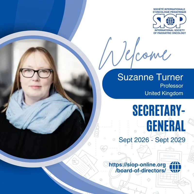 Sarah Cohen-Gogo: Sarah K. Tasian and Suzanne Turner Elected Treasurer and Secretary-General by SIOP Membership
