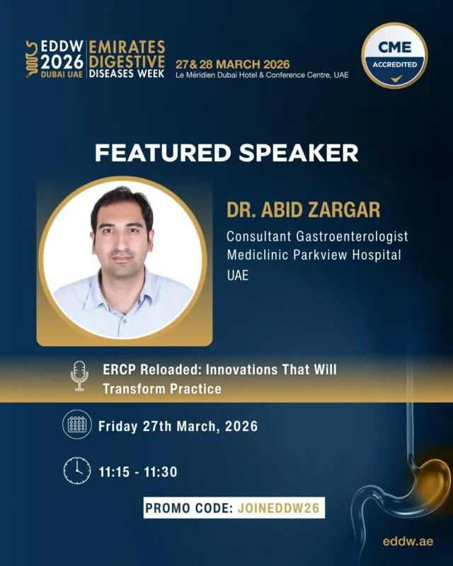 Abid Zargar Leads the Future of ERCP in Gastroenterology – Emirates Digestive Diseases Week 2 Abid Zargar