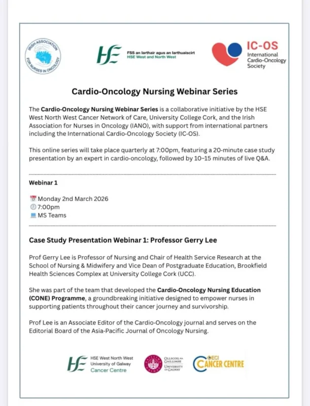 Olive Gallagher: Launch of Inaugural Cardio-Oncology Nursing Webinar Series with IC-OS and IANO