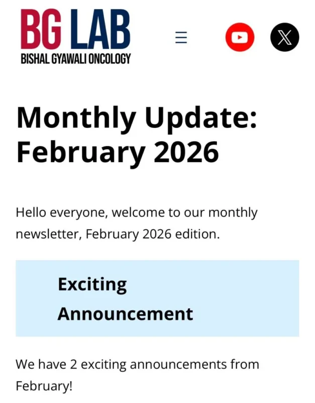 Bishal Gyawali Shares Their Monthly Newsletter Highlighting Latest Research and Initiatives