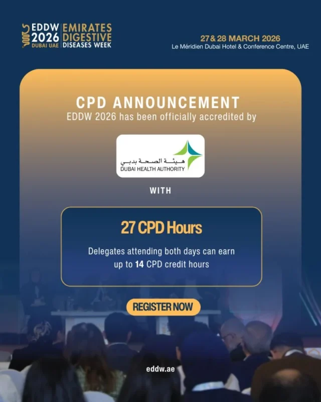EDDW 2026 is Officially Accredited by the Dubai Health Authority - Emirates Digestive Diseases Week