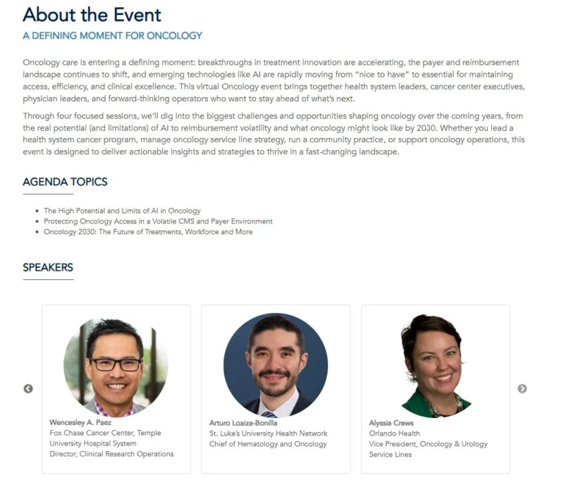 Arturo LoAIza-Bonilla: Discussing the Promise and Limits of AI in Oncology at Becker’s Virtual Event