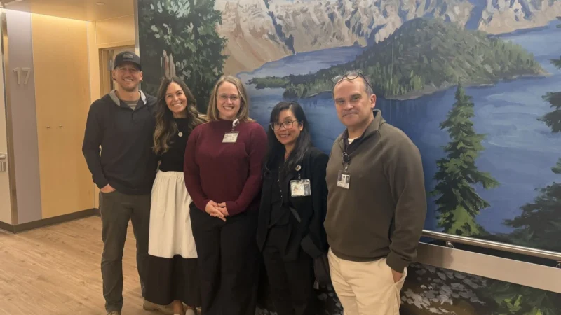 Flavio Rocha Leads a Guided Tour of OHSU Knight Cancer Institute with Key Guests