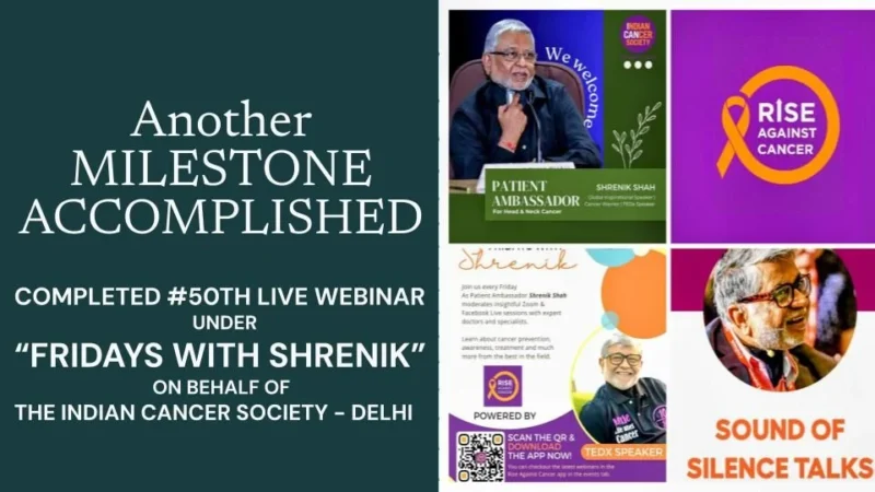 Shrenik Shah Marks 50th Webinar Promoting Cancer Prevention and Awareness