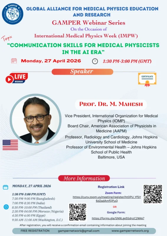 Webinar on Communication Skills for Medical Physicists in the AI Era - GAMPER