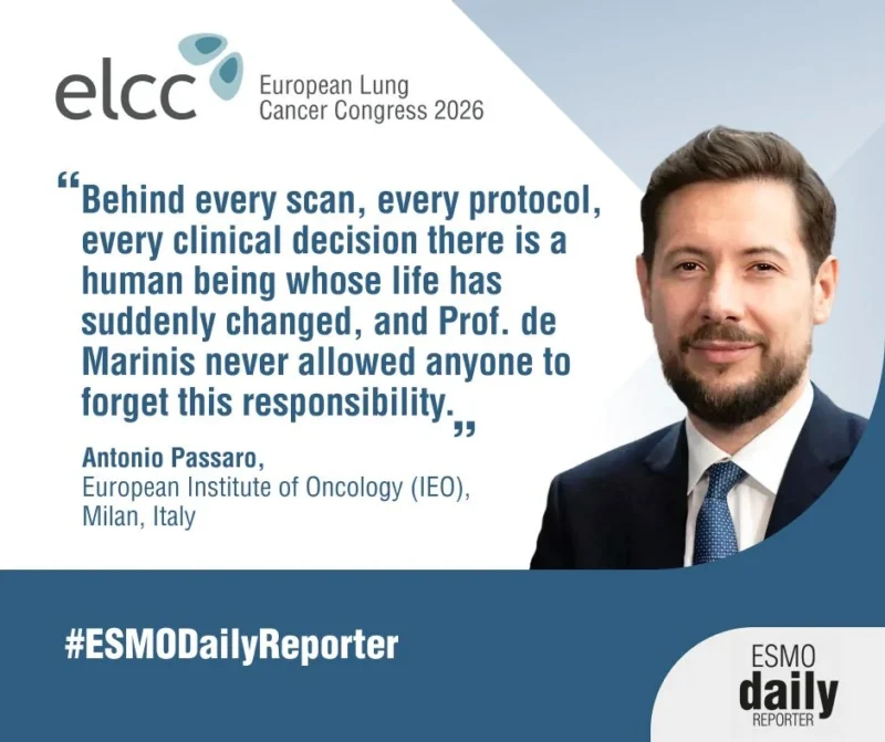 Antonio Passaro Describes Mentor Filippo de Marinis Long-Lasting Legacy - ESMO 2 Antonio Passaro