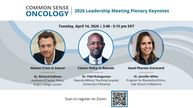 Open Plenary Session of the Common Sense Oncology Leadership Meeting