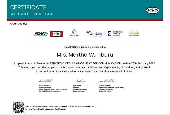 Martha Wanjiru: When Communities Are Well Informed, More Women Come Forward for Screening