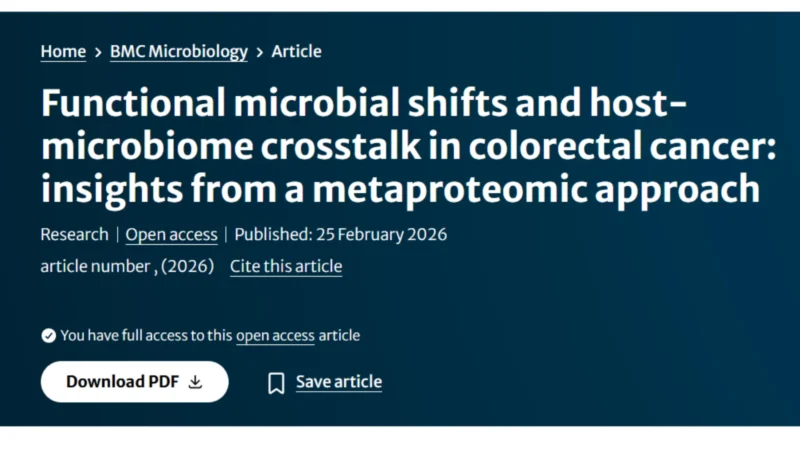 Ahmad Galal: Exploring Host–Microbiome Crosstalk in Colorectal Cancer Through Metaproteomics
