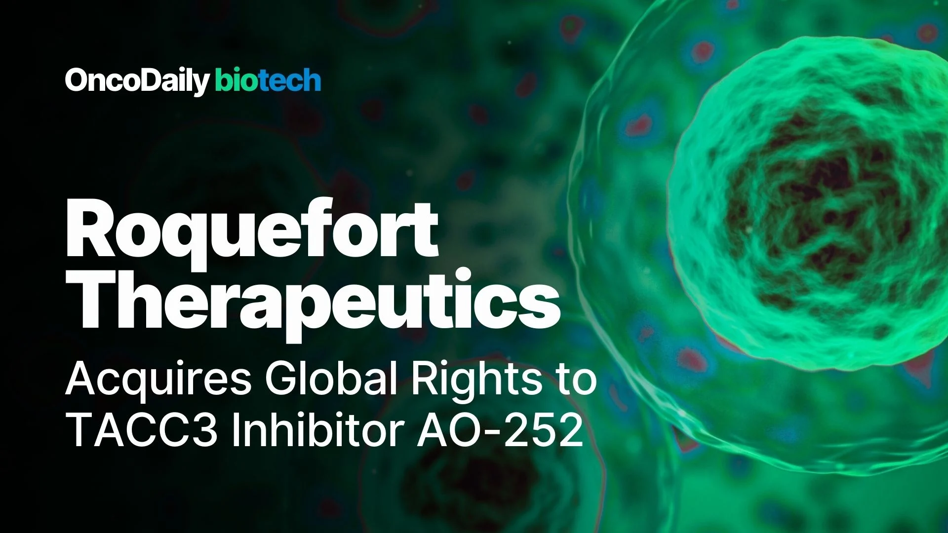 Roquefort Therapeutics Acquires Global Rights to TACC3 Inhibitor AO-252 in £31.9M Deal, Pivoting to Clinical-Stage Oncology