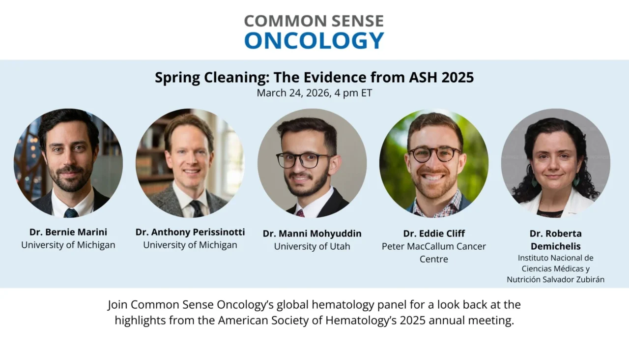 Common Sense Oncology’s Global Hematology Panel
