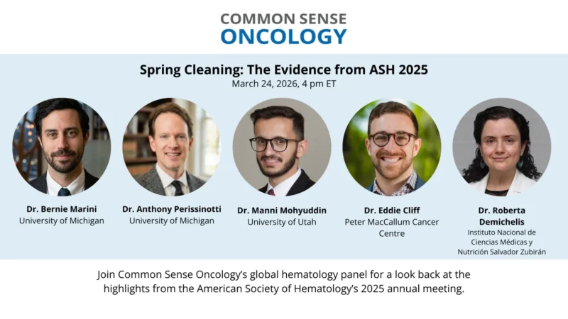 Common Sense Oncology’s Global Hematology Panel