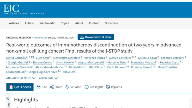 Diego A. Díaz García: Immunotherapy Discontinuation at 2 Years in Advanced NSCLC