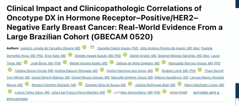 Aya Mohamed: Oncotype DX in Early Breast Cancer - Large Brazilian Cohort