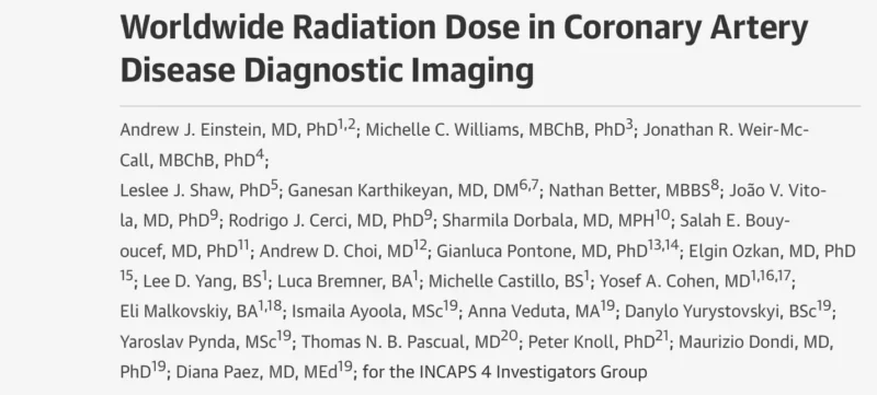 Bruno B. Lima: Largest Global Study of Radiation Dose in Cardiac Imaging