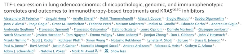 Diego A. Díaz García: TTF-1 Negativity in Lung Adenocarcinoma