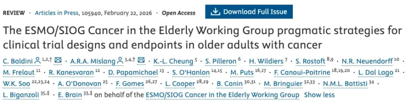 Pragmatic Strategies for Clinical Trial Designs and Endpoints in Older Adults With Cancer - SIOG 2 Pragmatic Strategies for Clinical Trial Designs and Endpoints in Older Adults With Cancer - SIOG