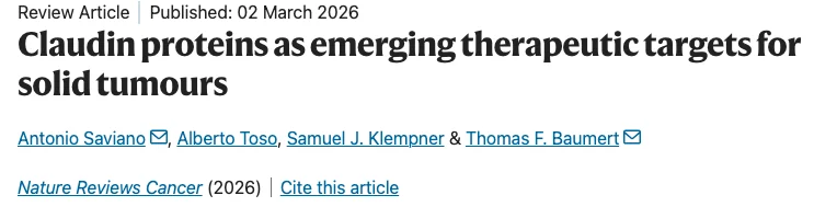 Rishabh Jain: Claudin Proteins as Emerging Therapeutic Targets for Solid Tumours
