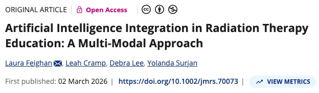 Laura Feighan: AI Integration in Radiation Therapy Education