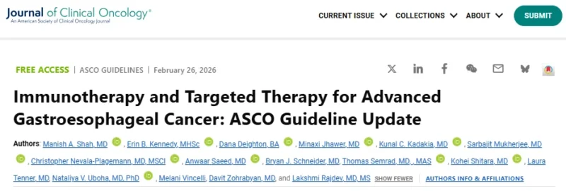 Daisuke Kotani: ASCO Guideline Update on Immunotherapy and Targeted Therapy in GEC