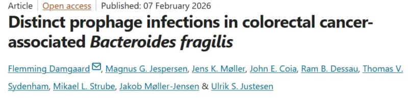 Wafik S. El-Deiry: Distinct Prophage Infections in Colorectal Cancer-Associated Bacteroides Fragilis 2 Wafik S. El-Deiry: Distinct Prophage Infections in Colorectal Cancer-Associated Bacteroides Fragilis