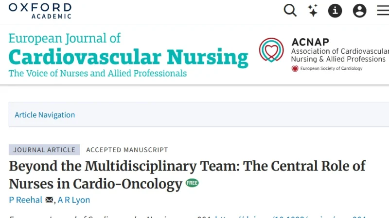 Priya Reehal: The Central Role of Nurses in Cardio-Oncology Care