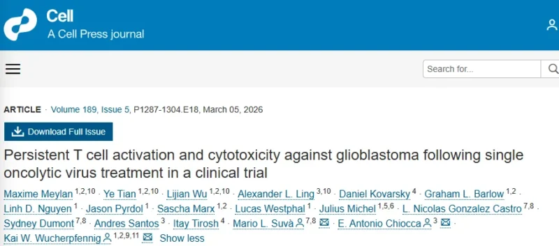 Hung Trinh: Persistent T-Cell Activation in Glioblastoma After Oncolytic Virus Treatment