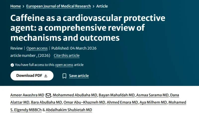 Dana Alattar: Is Caffeine Truly a Cardiovascular Protective Agent