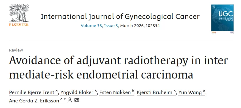 Pernille Bjerre Trent: Publishes New Article on Avoiding Radiotherapy in Endometrial Carcinoma