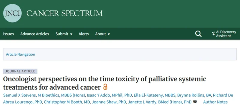 Samuel Stevens: Australian Oncologist Perspectives on Time Toxicity 2 Samuel Stevens: Australian Oncologist Perspectives on Time Toxicity