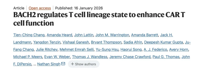 Hung Trinh: BACH2’s Role in Improving CAR T Cell Efficacy 2 Hung Trinh: BACH2’s Role in Improving CAR T Cell Efficacy