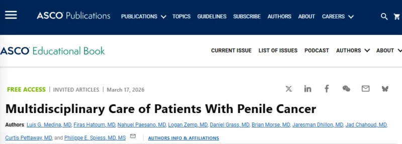 Jad Chahoud: Comprehensive Overview on Multi-D Care for Penile Cancer