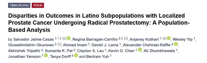 Salvador Jaime-Casas: Outcome Differences Across Latino Subpopulations in Prostate Cancer